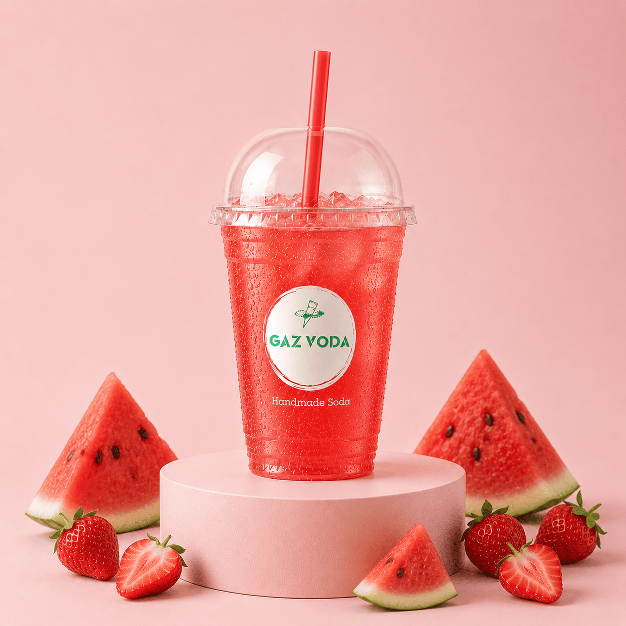 Watermelon Strawberry Gazvoda
